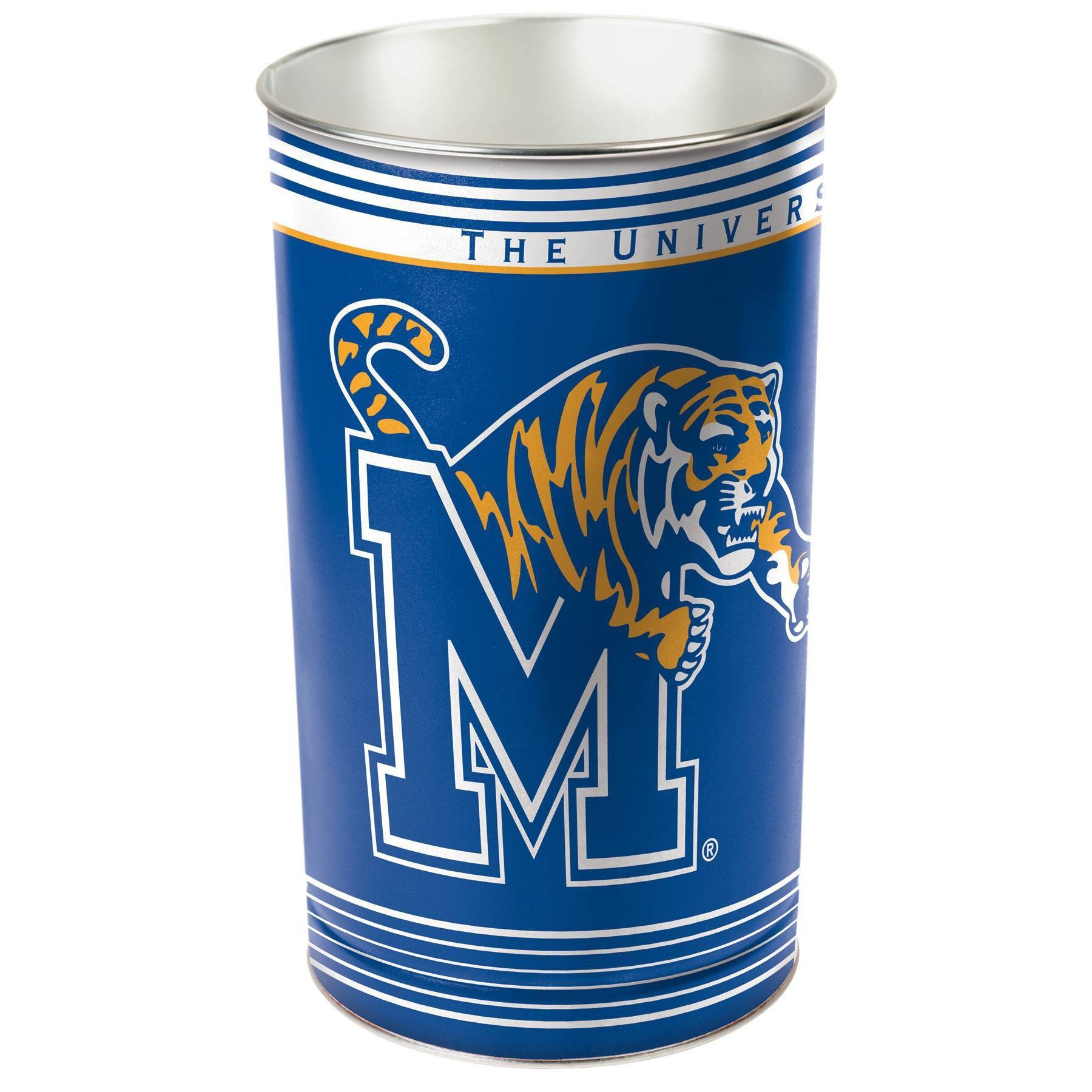 slide 1 of 1, NCAA Memphis Tigers Tin Trash Can, 1 ct