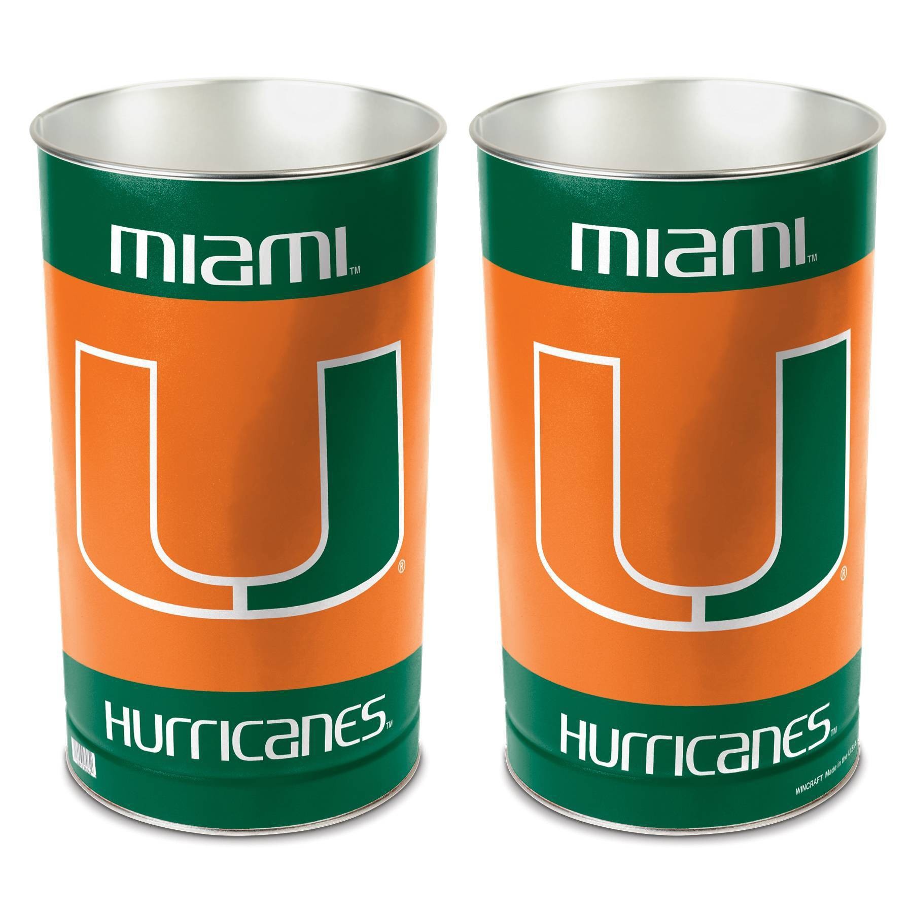 NCAA Miami Hurricanes Wastebasket 