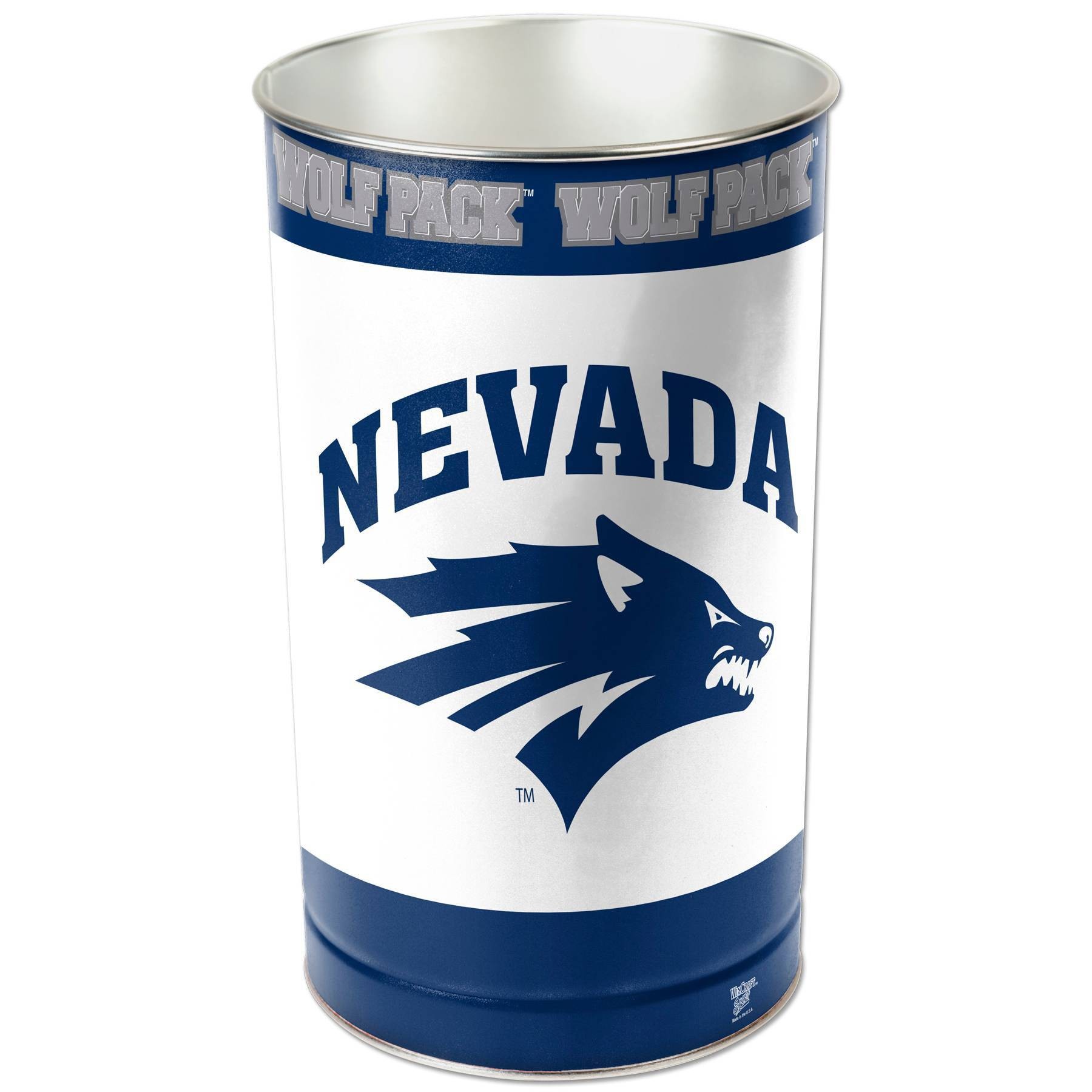 slide 1 of 1, NCAA Nevada Wolf Pack Tin Trash Can, 1 ct