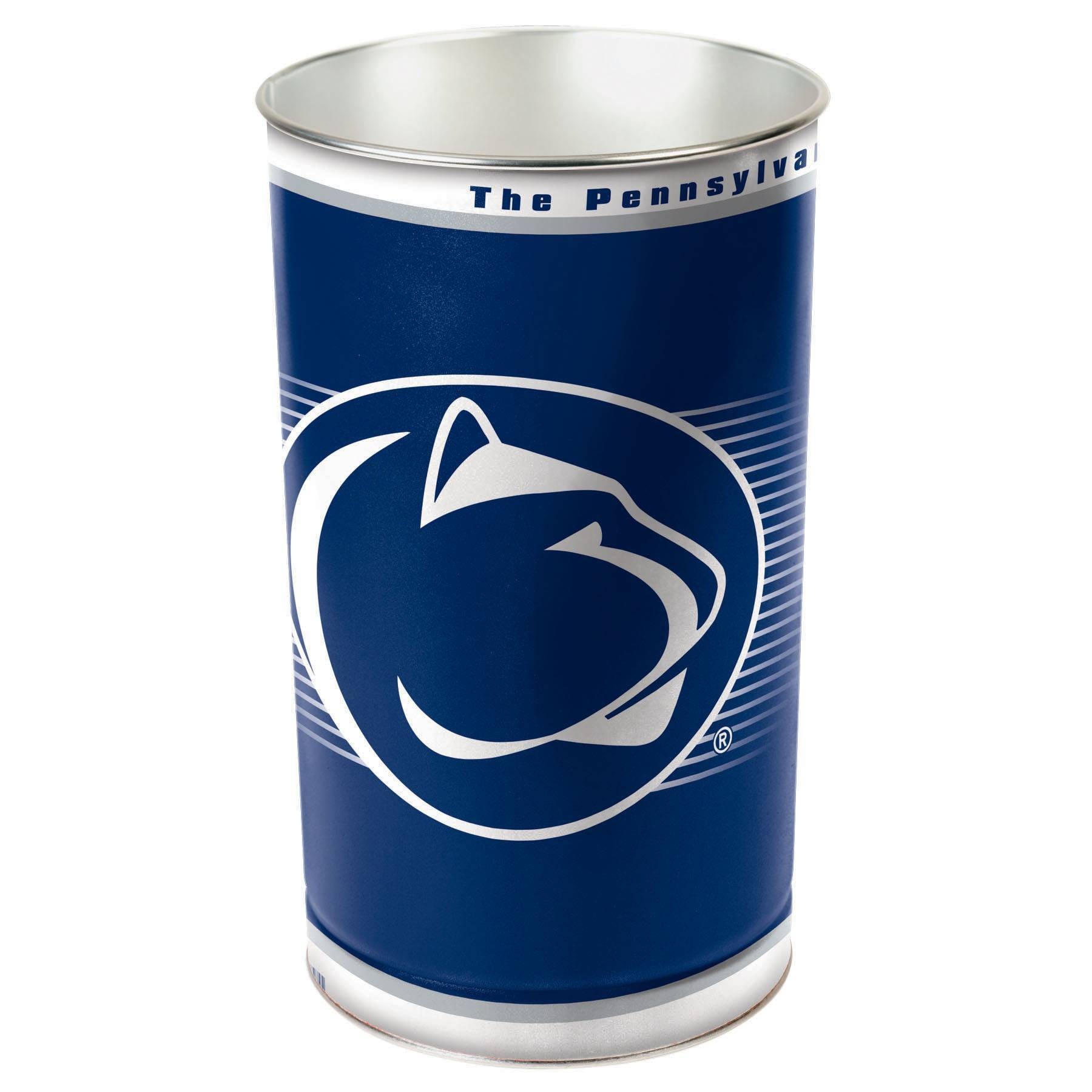 slide 1 of 1, NCAA Penn State Nittany Lions Tin Trash Can, 1 ct