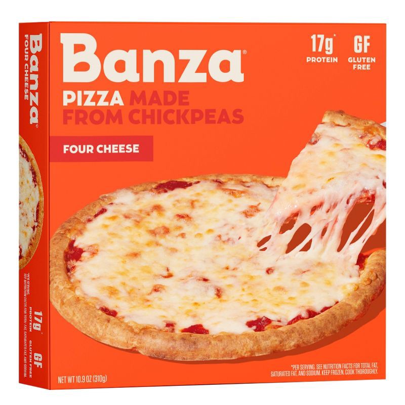 slide 1 of 7, Banza Chickpea Gluten Free Protein Cheese Frozen Pizza - 10.9oz, 10.9 oz