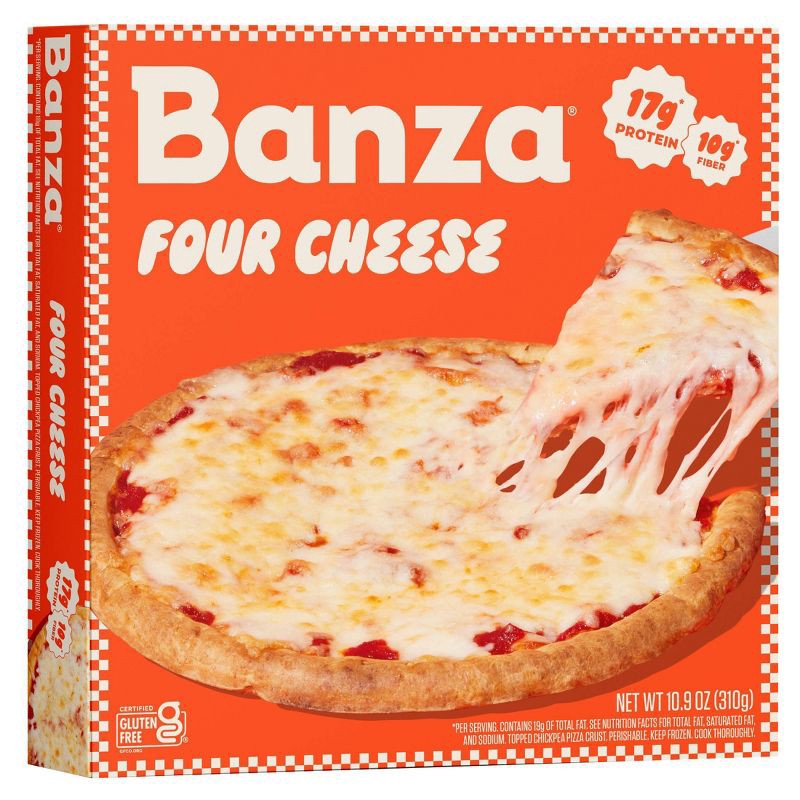 slide 1 of 9, Banza Chickpea Gluten Free Protein Cheese Frozen Pizza - 10.9oz, 10.9 oz