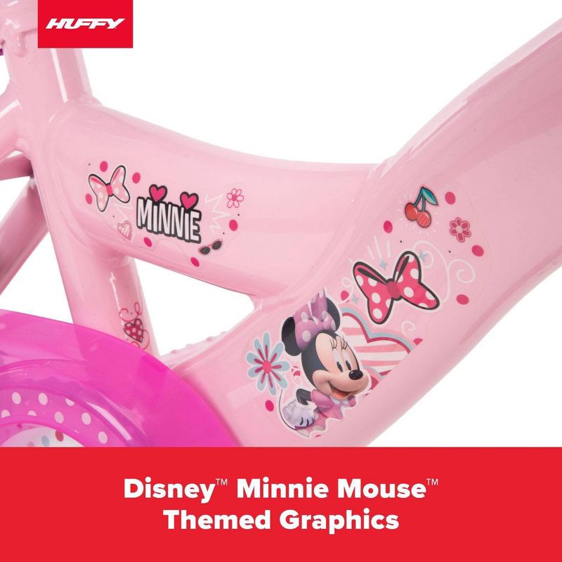 slide 3 of 11, Huffy Disney Minnie Mouse Kids' Bike - 12" Wheels - Training Wheels - Pink, 1 ct