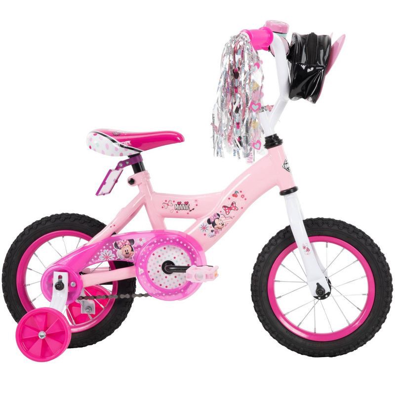 slide 7 of 11, Huffy Disney Minnie Mouse Kids' Bike - 12" Wheels - Training Wheels - Pink, 1 ct