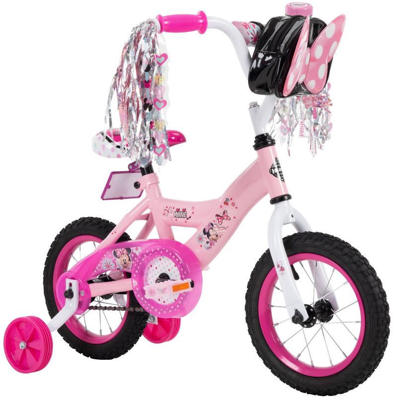 slide 1 of 11, Huffy Disney Minnie Mouse Kids' Bike - 12" Wheels - Training Wheels - Pink, 1 ct