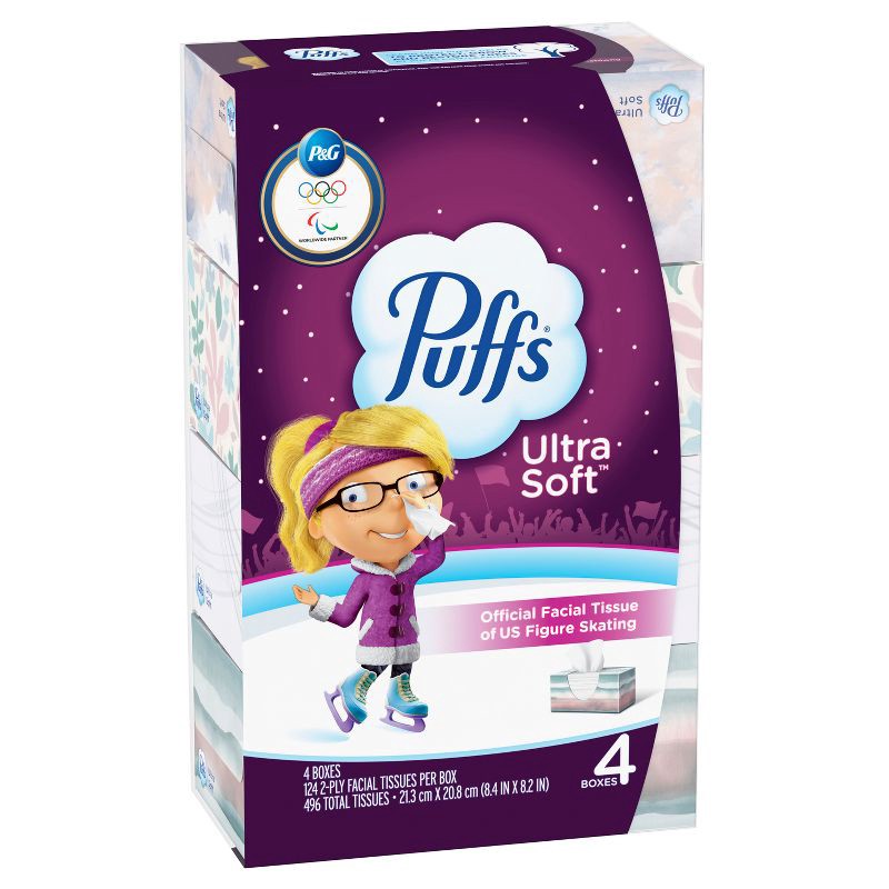 slide 15 of 16, Puffs Ultra Soft Facial Tissue - 4pk/496ct, 4 ct, 496 ct