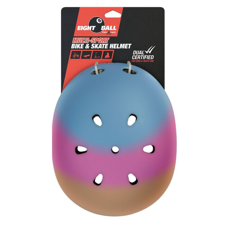 slide 4 of 8, Eight Ball Kids' 8+ Helmet - Sunset Fade: Medium, Padded, Vented, Adjustable Strap, 1 ct