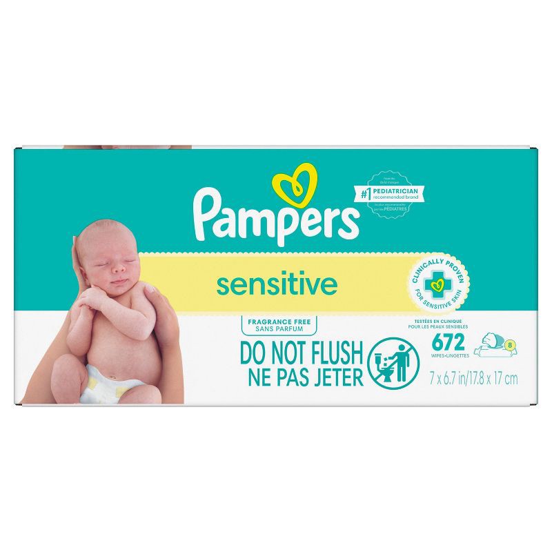 slide 2 of 14, Pampers Sensitive Baby Wipes - 672ct, 672 ct