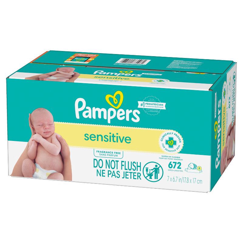 slide 13 of 14, Pampers Sensitive Baby Wipes - 672ct, 672 ct