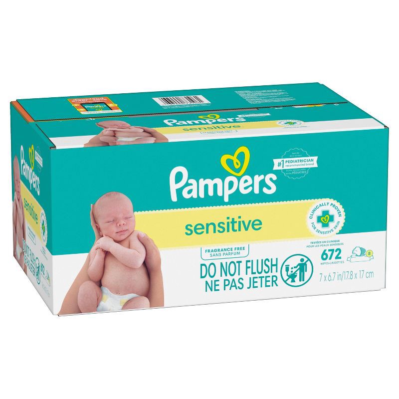 slide 10 of 14, Pampers Sensitive Baby Wipes - 672ct, 672 ct