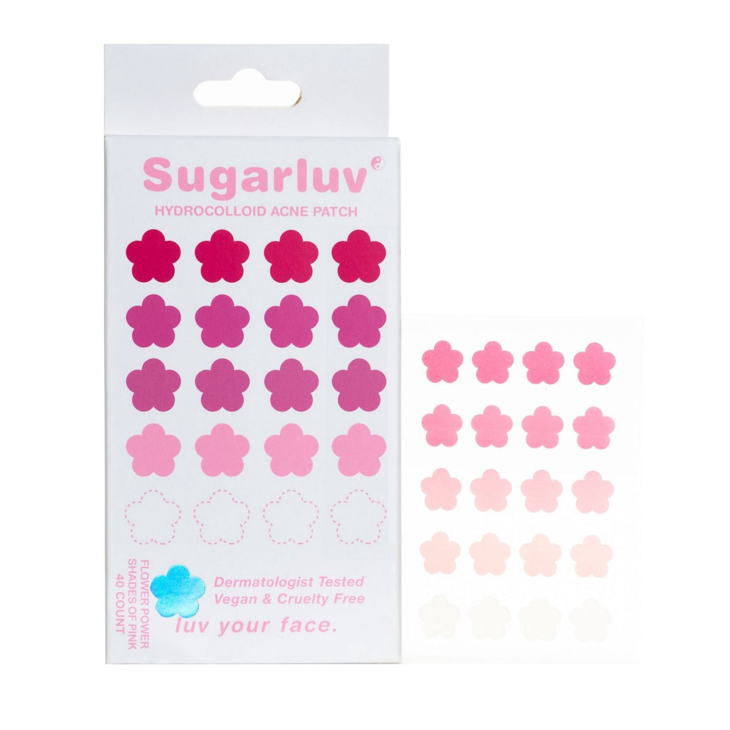 slide 3 of 3, NON BRAND Acne Patch Pink Flowers 40Ct, 40 ct