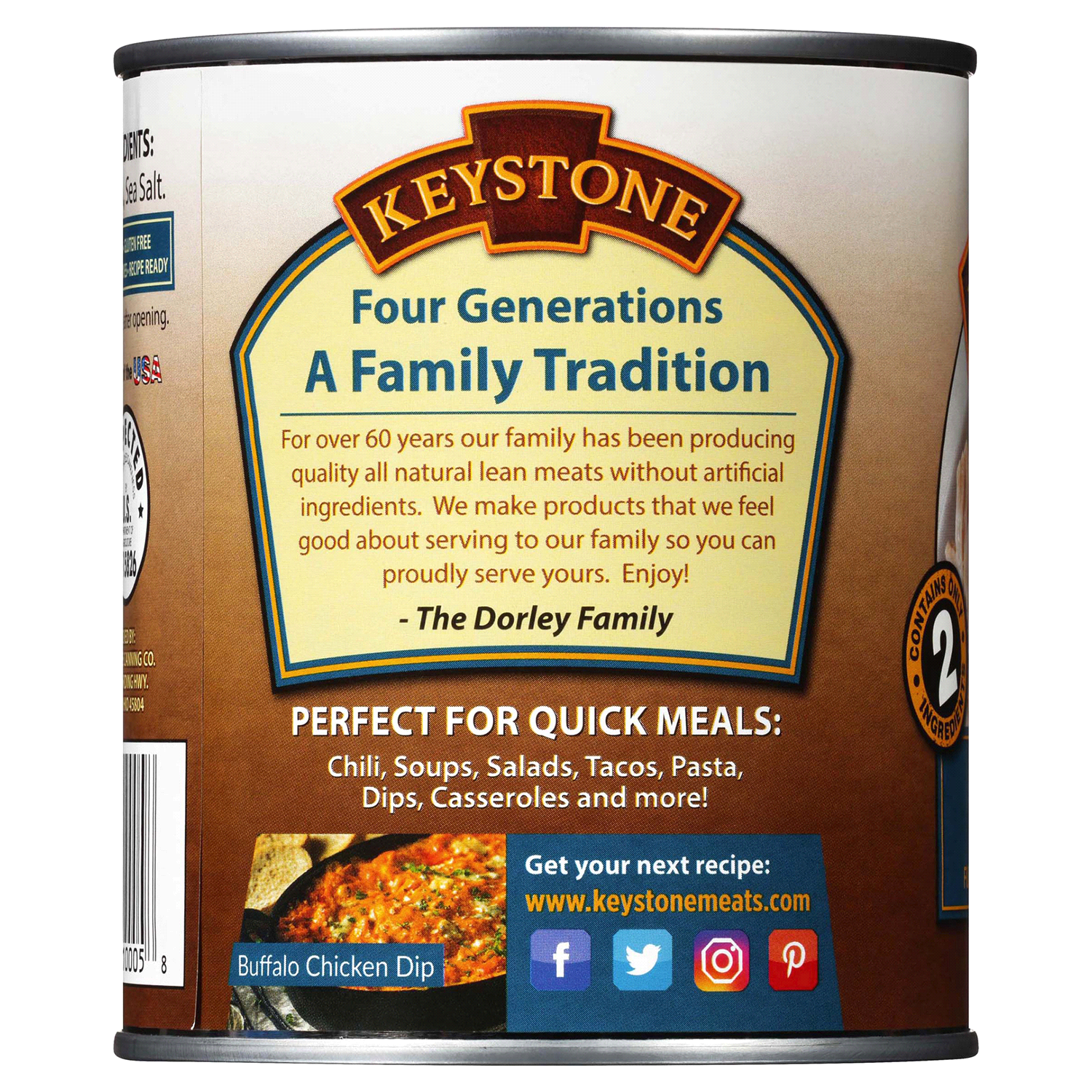 slide 2 of 2, Keystone Fully Cooked Chicken, 28 oz