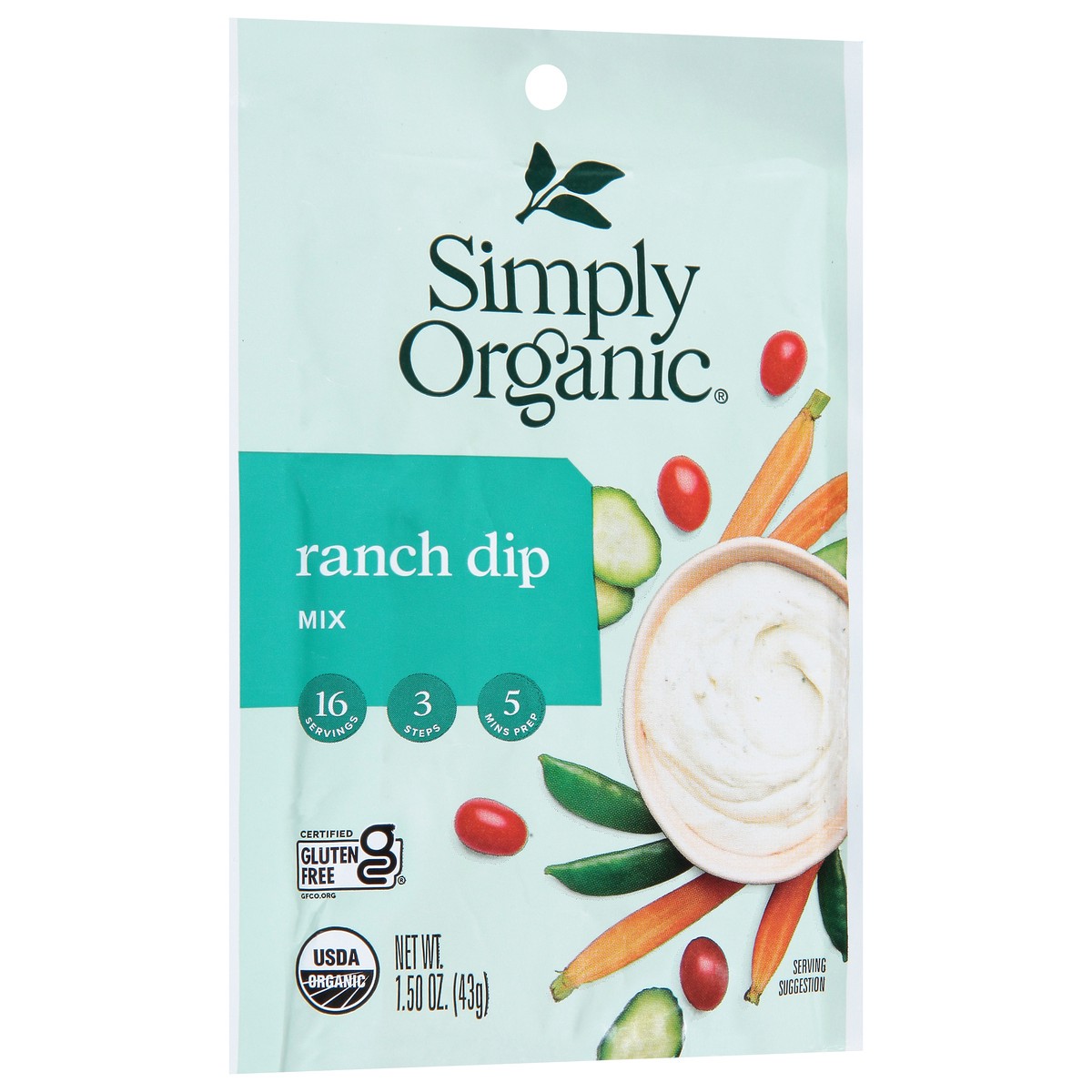 slide 2 of 9, Simply Organics Ranch Dip, 1.5 oz