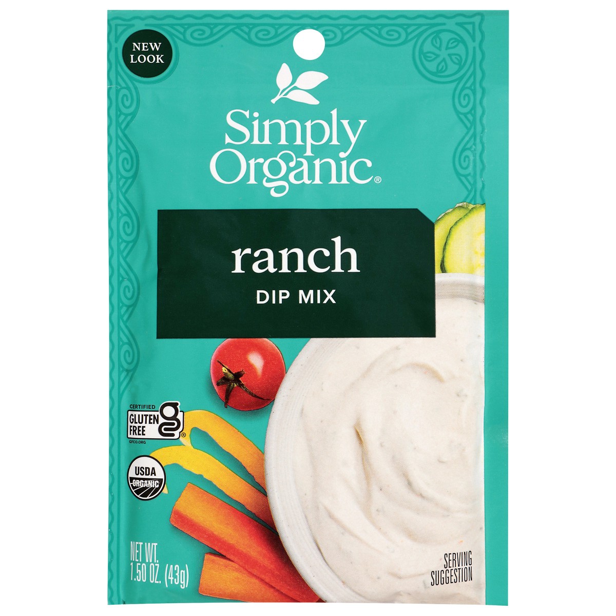 slide 1 of 9, Simply Organics Ranch Dip, 1.5 oz
