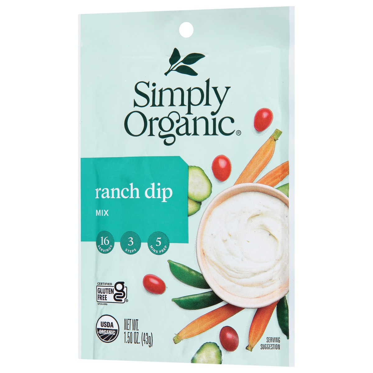 slide 3 of 9, Simply Organics Ranch Dip, 1.5 oz