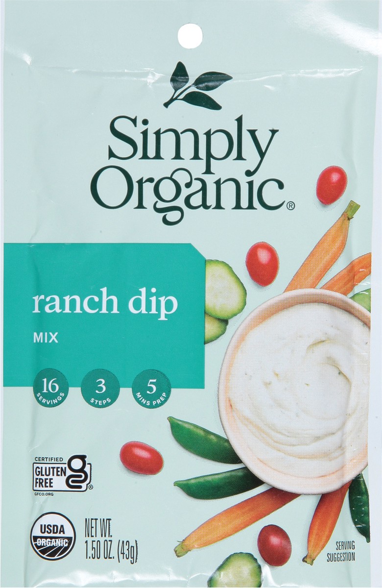 slide 4 of 9, Simply Organics Ranch Dip, 1.5 oz