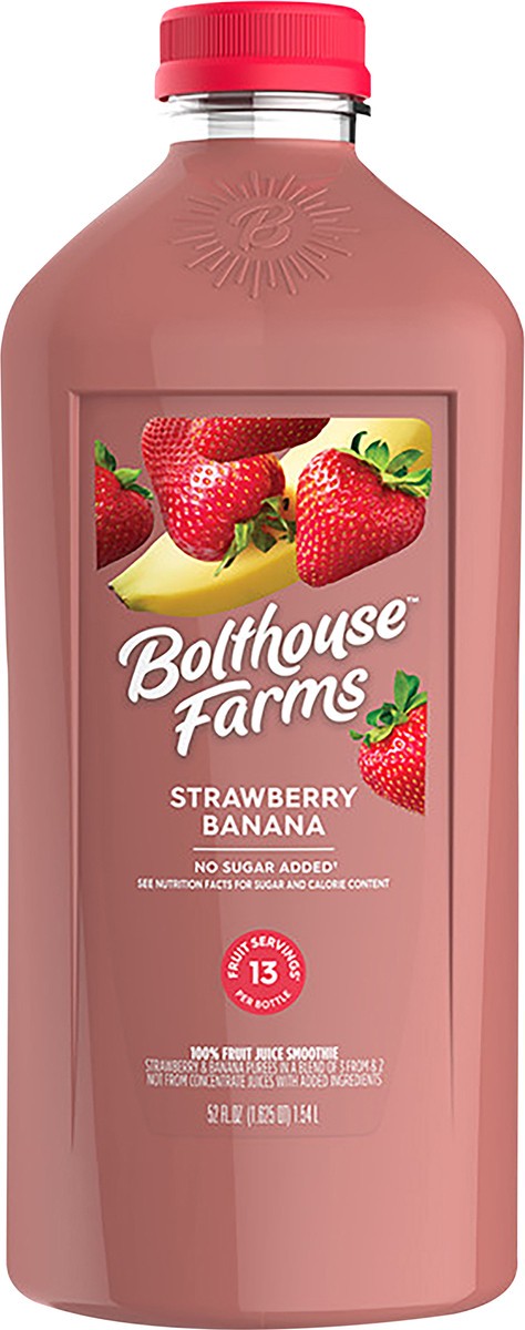 slide 5 of 5, Bolthouse Farms Strawberry Banana 100% Fruit Juice Smoothie 52 fl oz, 52 fl oz