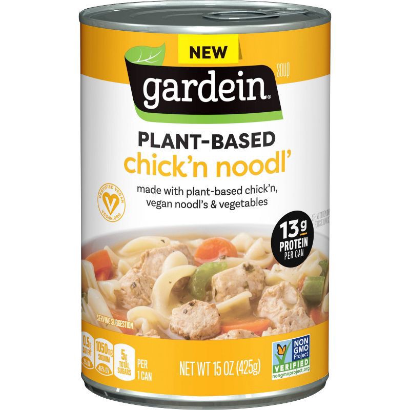 slide 1 of 4, Gardein Plant Based Chick'n Noodl' Soup - 15oz, 15 oz
