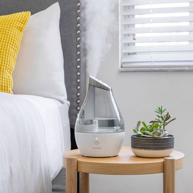 slide 4 of 4, Bionaire 0.5gal Virtually Silent Ultrasonic Cool Mist Humidifier: 3 Settings, Auto Shut-Off, 24hr Run Time, No Filter Needed, 1/2 gal