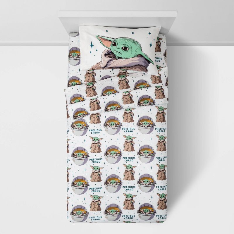 slide 2 of 3, Twin Star Wars: The Mandalorian The Child Kids' Sheet Set, 1 ct