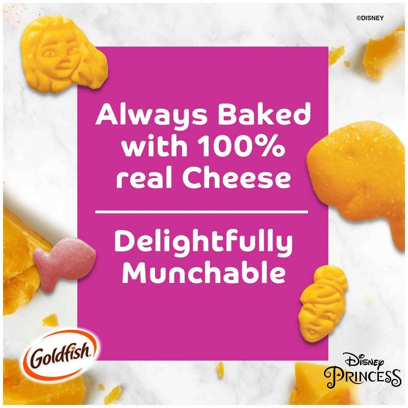 slide 9 of 13, Goldfish Disney Princess Cheddar Snack Crackers Bag - 6.6oz, 6.6 oz