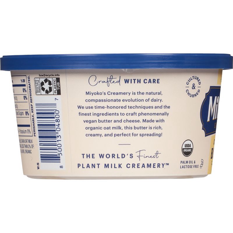 slide 8 of 11, Miyoko's Creamery Miyoko's Organic Salted Oat Milk Cultured Vegan Plant Based Butter - 12oz, 12 oz