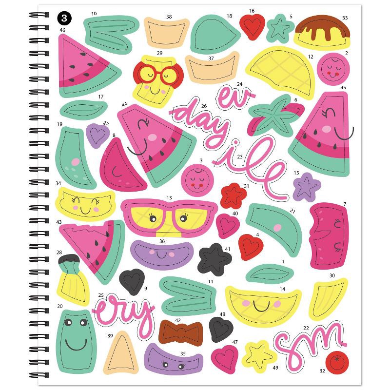slide 4 of 5, Brain Games - Sticker by Number: Smile Every Day - by Publications International Ltd & New Seasons & Brain Games (Spiral Bound), 1 ct