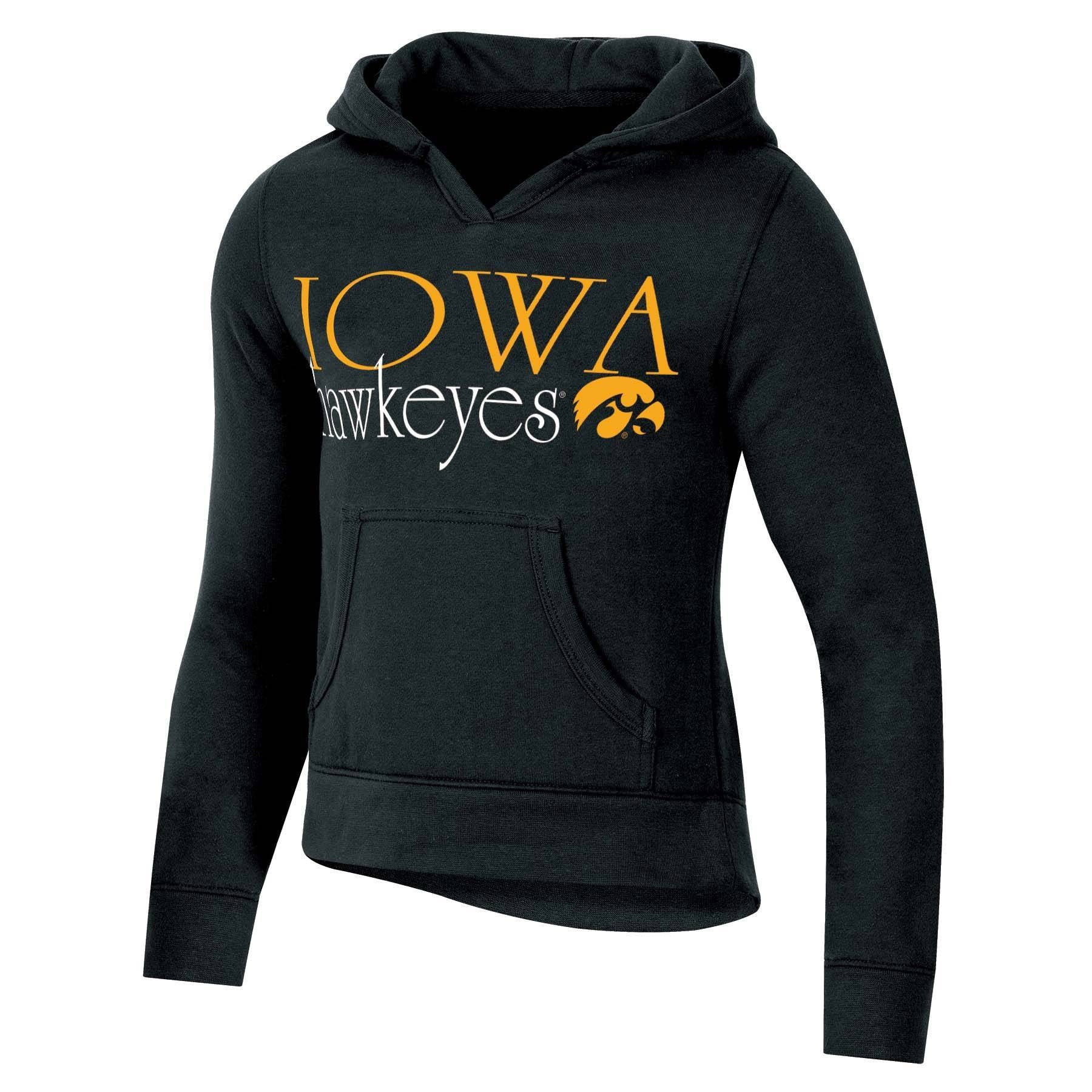 slide 1 of 2, NCAA Iowa Hawkeyes Girls' Split Neck Hoodie - XL, 1 ct