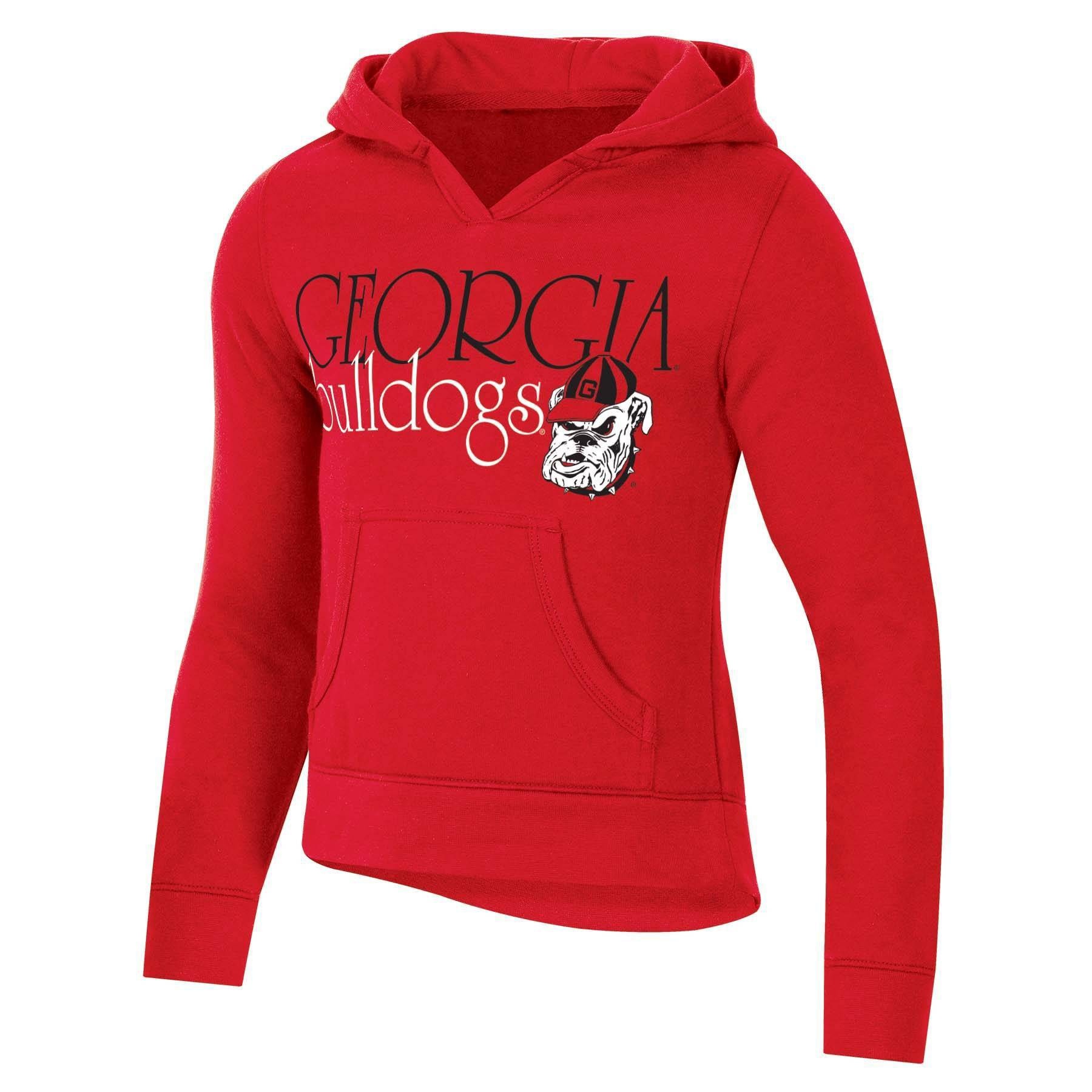 slide 1 of 2, NCAA Georgia Bulldogs Girls' Split Neck Hoodie - XL, 1 ct