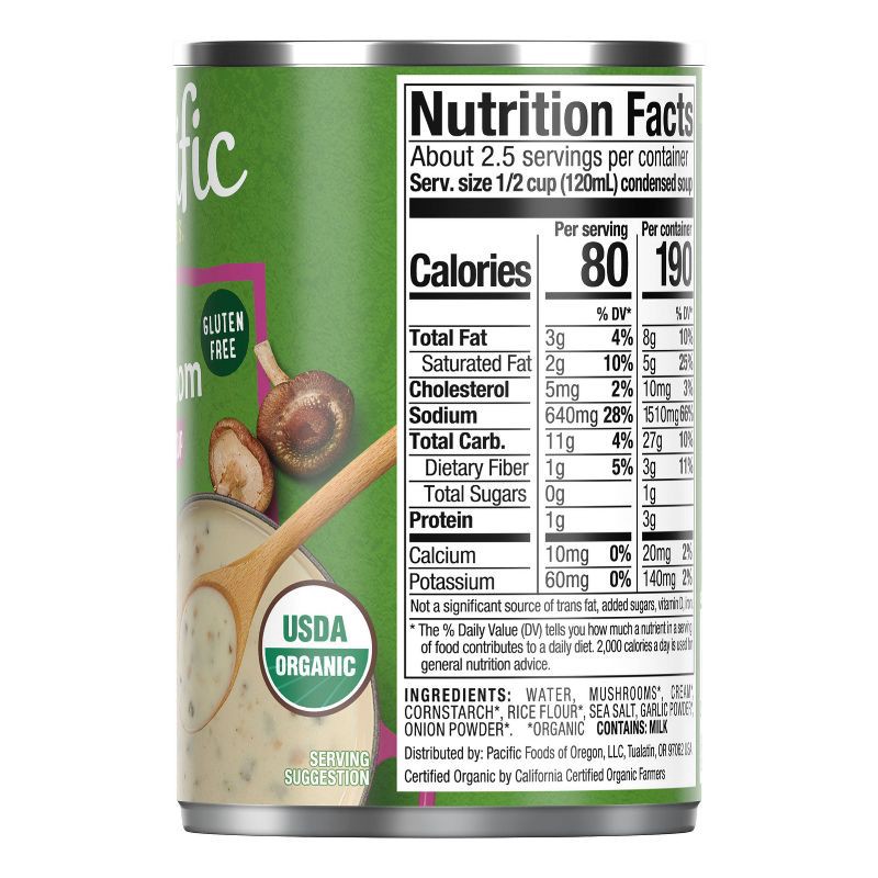 slide 9 of 11, Pacific Foods Organic Gluten Free Condensed Cream of Mushroom Soup - 10.5oz, 10.5 oz