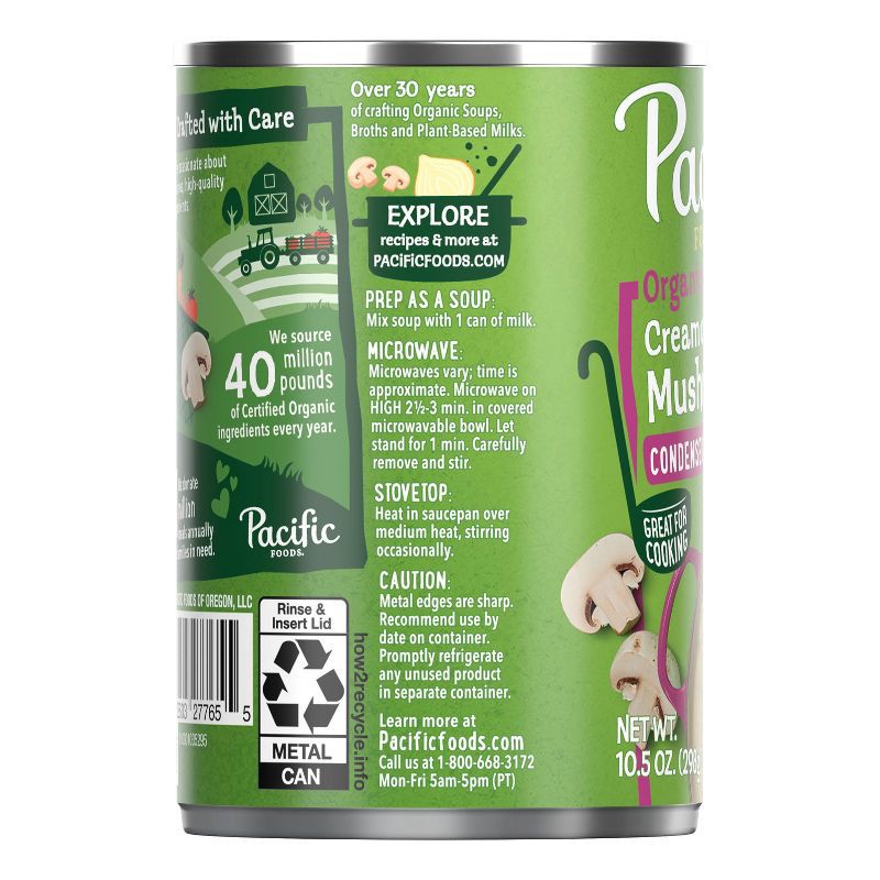 slide 11 of 11, Pacific Foods Organic Gluten Free Condensed Cream of Mushroom Soup - 10.5oz, 10.5 oz