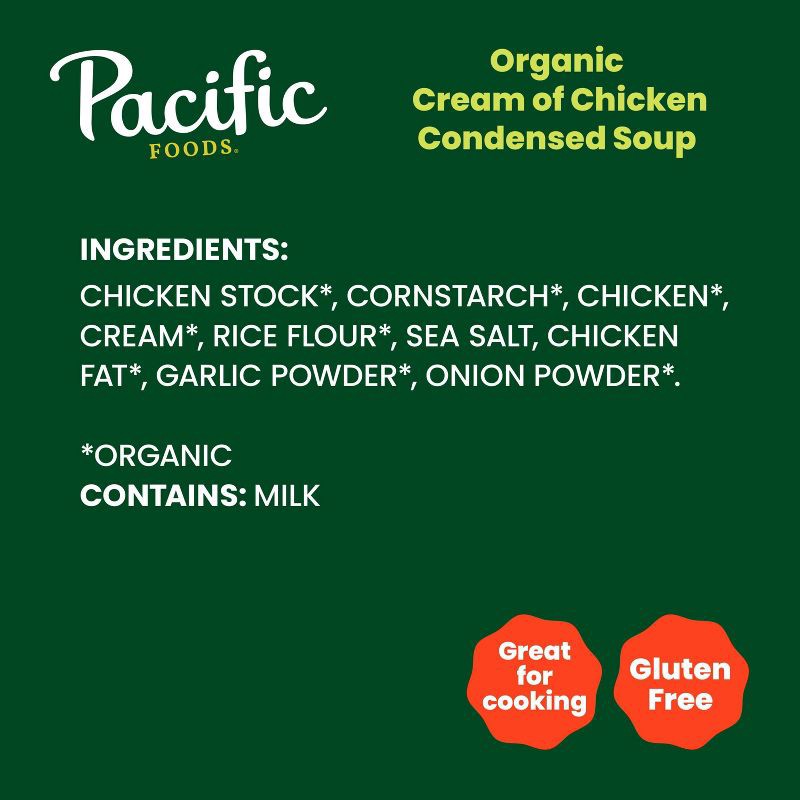 slide 6 of 11, Pacific Foods Organic Gluten Free Condensed Cream of Chicken Soup - 10.5oz, 10.5 oz