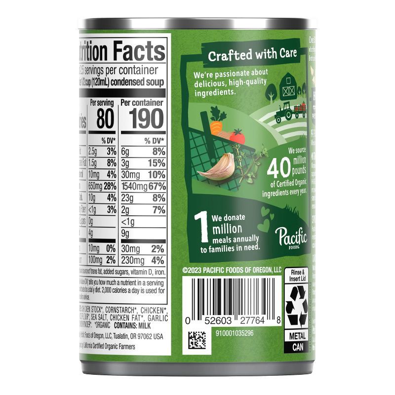slide 10 of 11, Pacific Foods Organic Gluten Free Condensed Cream of Chicken Soup - 10.5oz, 10.5 oz