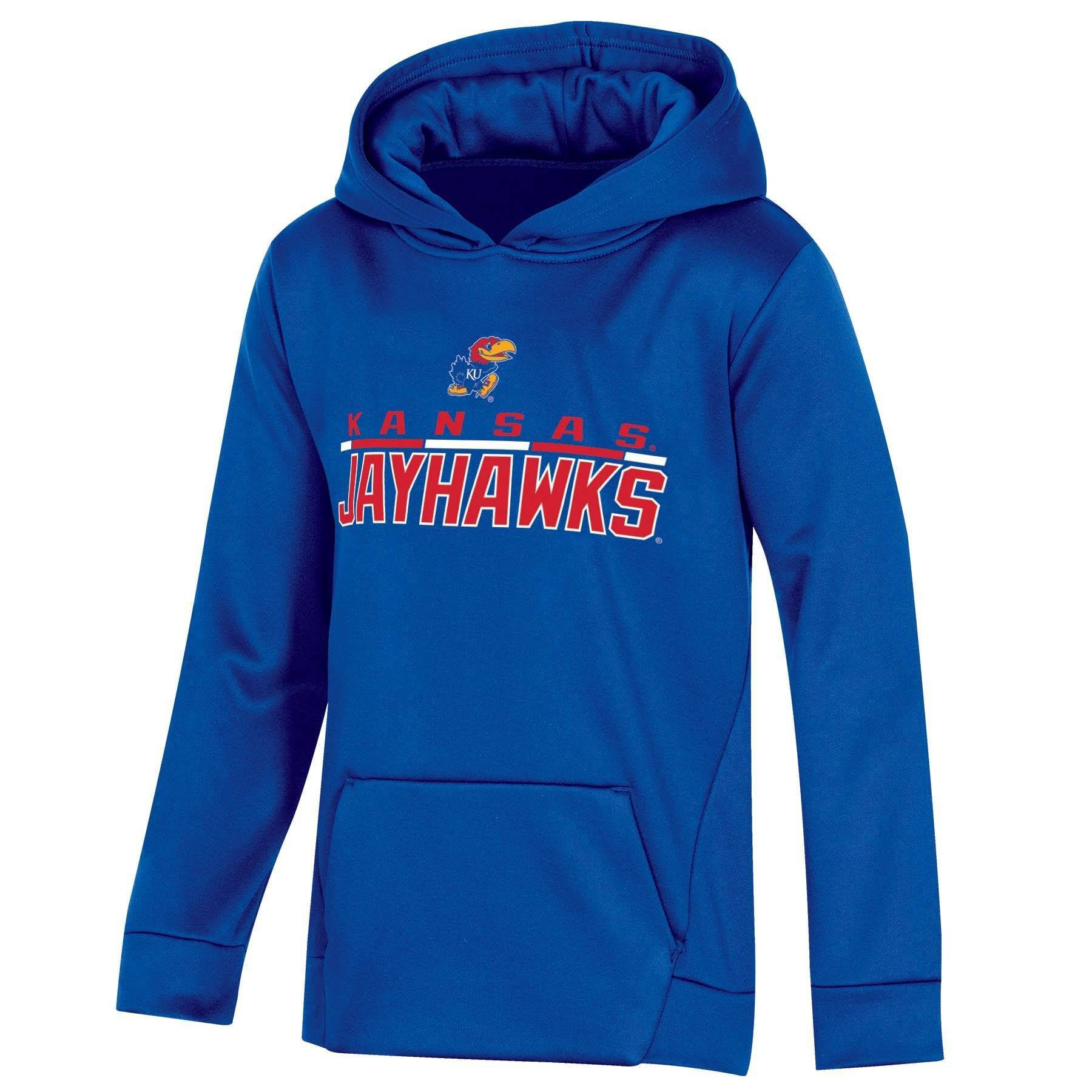 slide 1 of 2, NCAA Kansas Jayhawks Boys' Pullover Hoodie - XL, 1 ct