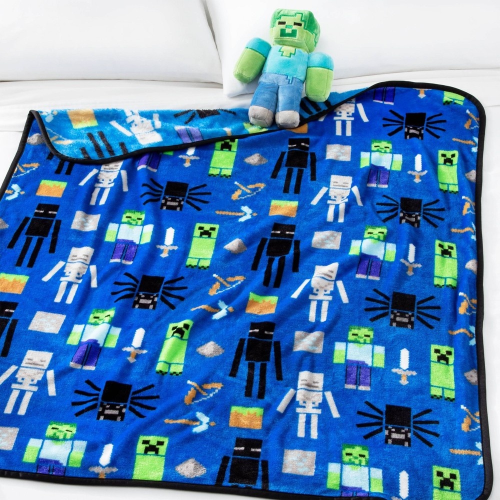 Minecraft Zombie Throw and Pillow 1 ct Shipt