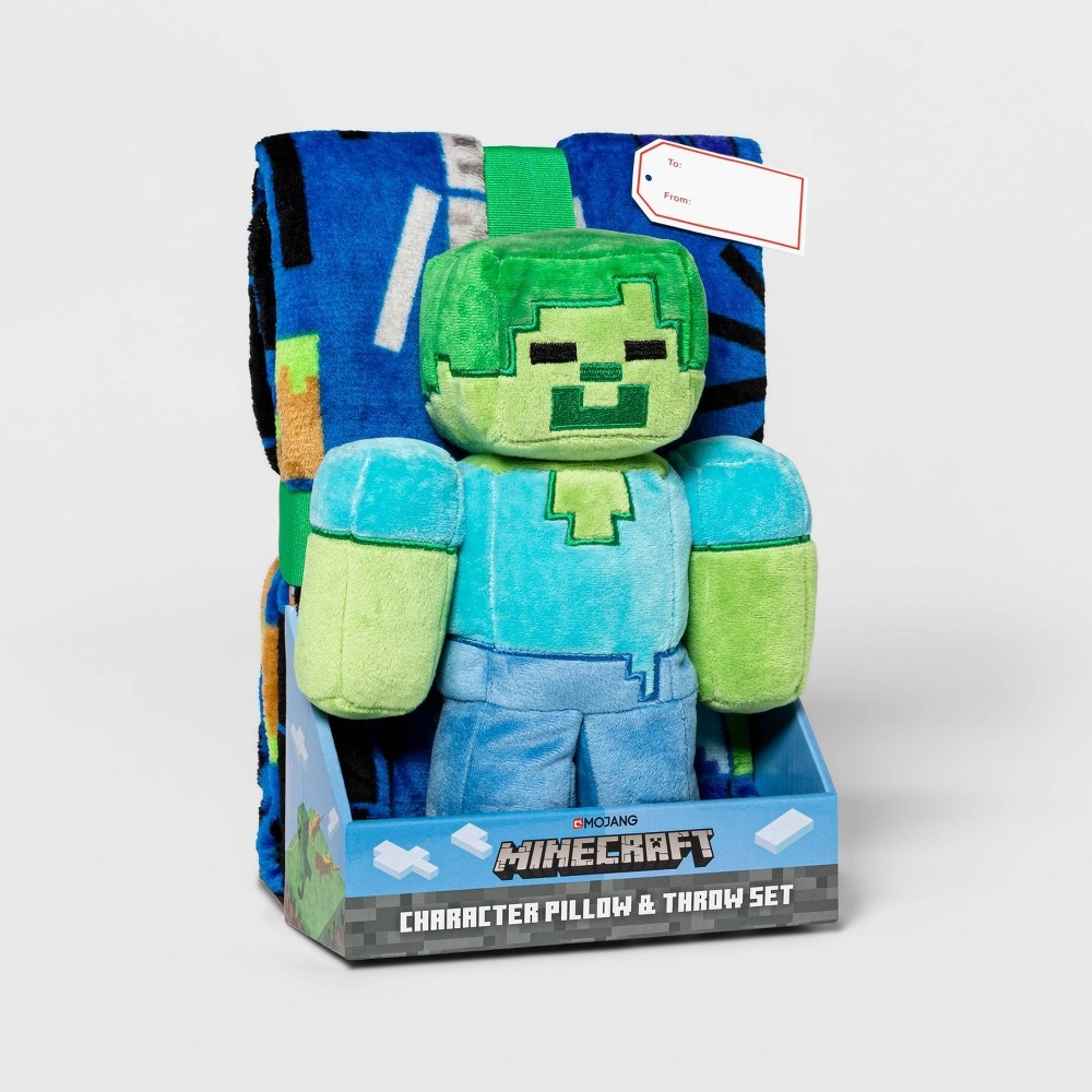 Minecraft Zombie Throw and Pillow 1 ct Shipt