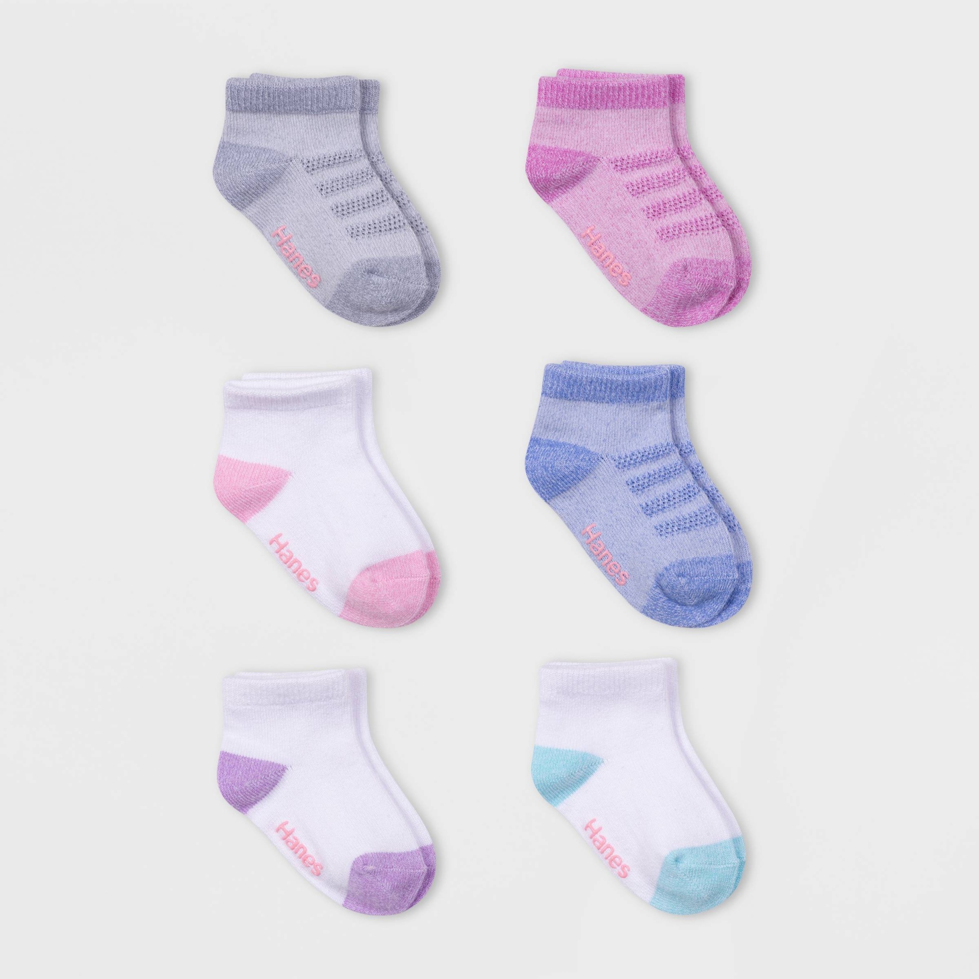 slide 1 of 2, Hanes Premium Baby Girls' 6pk Comfort Soft Ankle Socks - Colors May Vary 6-12M, 6 ct