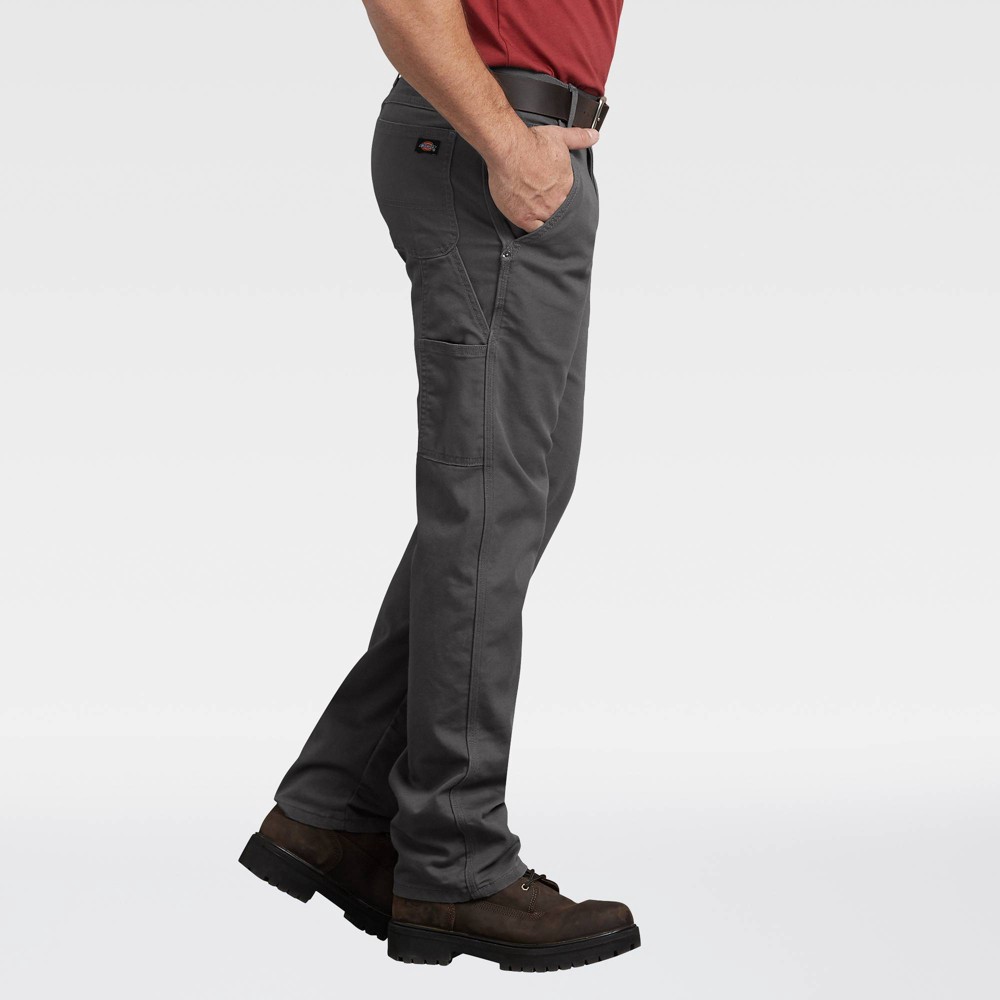 slide 3 of 3, Dickies Men's FLEX Regular Fit Straight Leg Tough Max Duck Carpenter Pants - Stonewash Gray 38x30, 1 ct