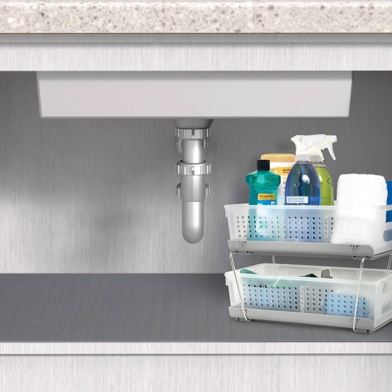 slide 6 of 6, Con-Tact 24"x4ft Horizontal Under Sink Mat Gray, 4 ft