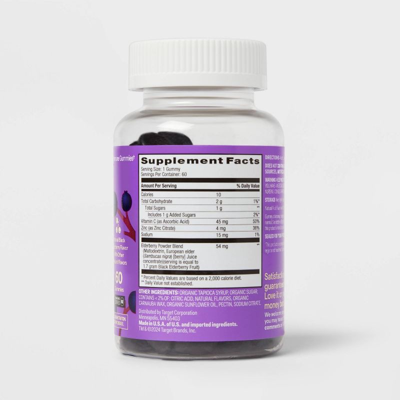 slide 3 of 4, Elderberry Gummies - 60ct - up&up™, 60 ct