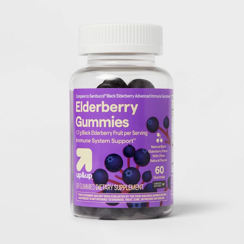 slide 1 of 4, Elderberry Gummies - 60ct - up&up™, 60 ct