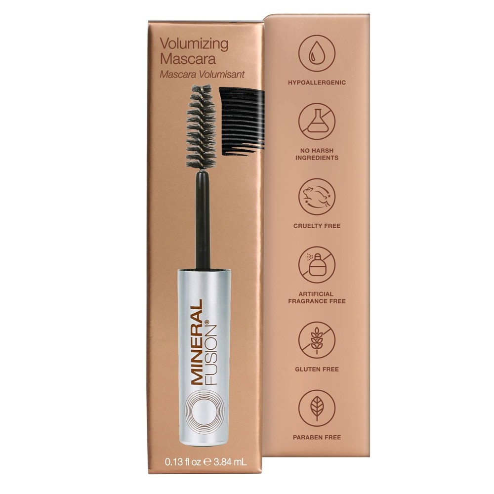 slide 4 of 4, Mineral Fusion Mini Volumizing Mascara - Jet, 0.13 fl oz