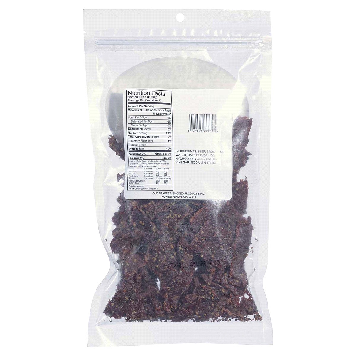 slide 2 of 2, Old Trapper Peppered Beef Jerky 10 oz, 10 oz