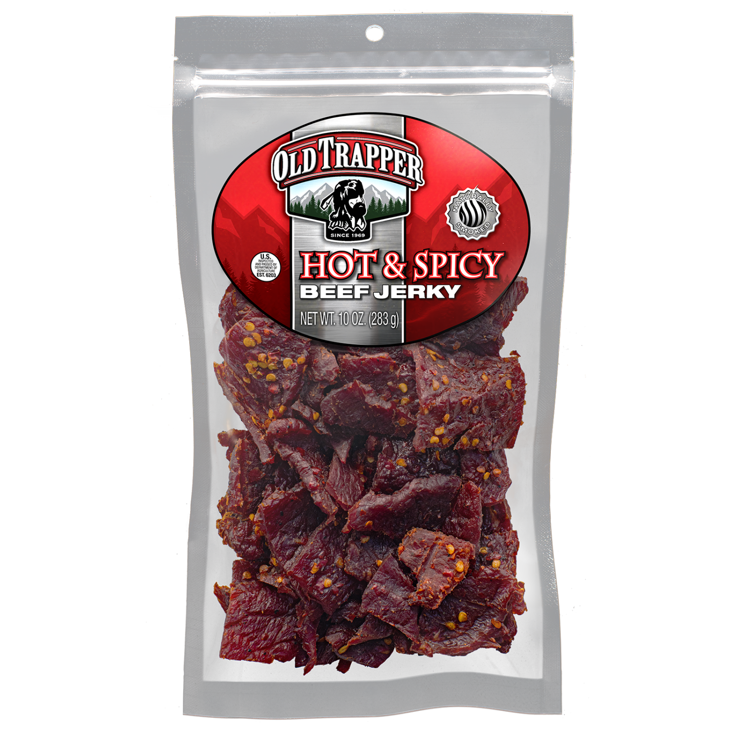 slide 1 of 1, Old Trapper Hot & Spicy Beef Jerky 10 oz, 10 oz