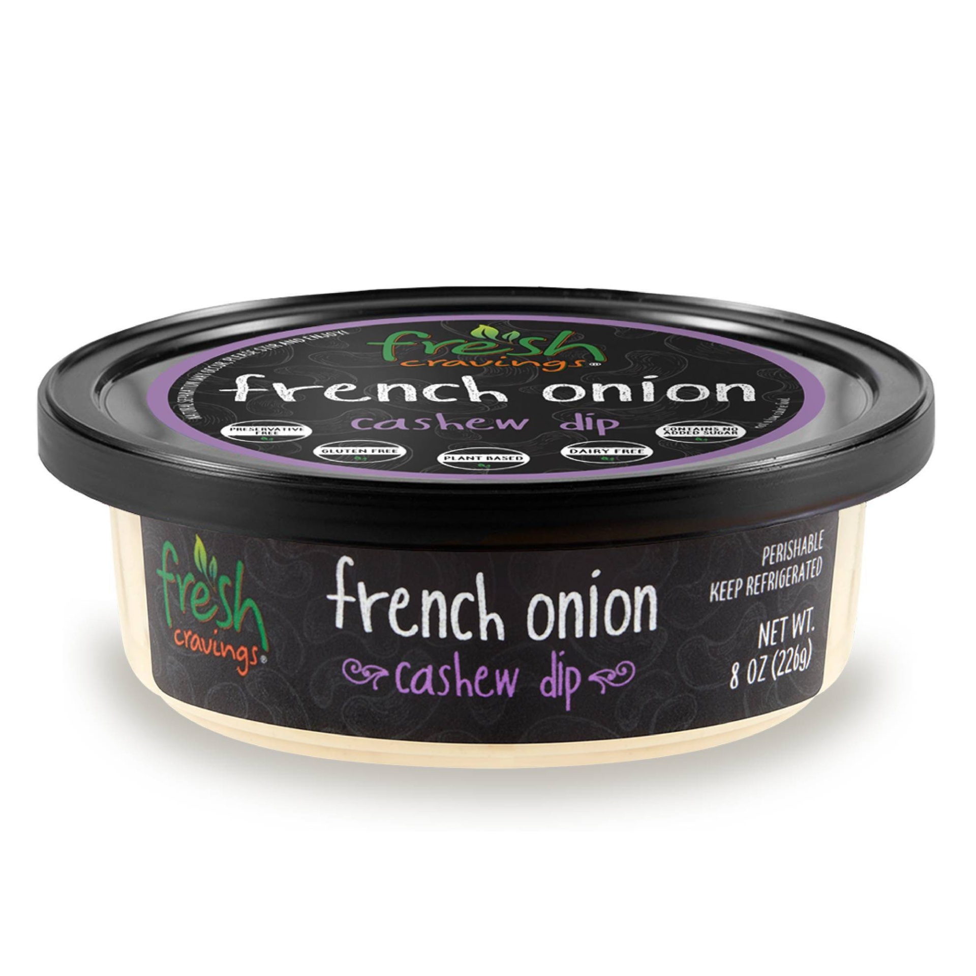 slide 1 of 4, Fresh Cravings French Onion Cashew Dip, 8 oz