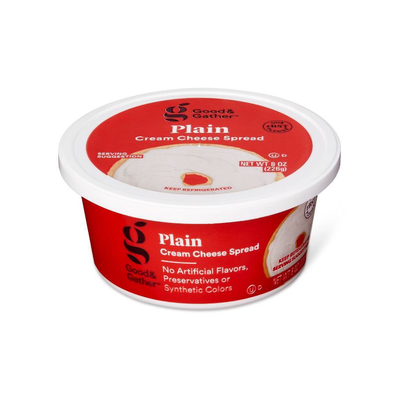 slide 2 of 3, Plain Cream Cheese Spread - 8oz - Good & Gather™, 8 oz