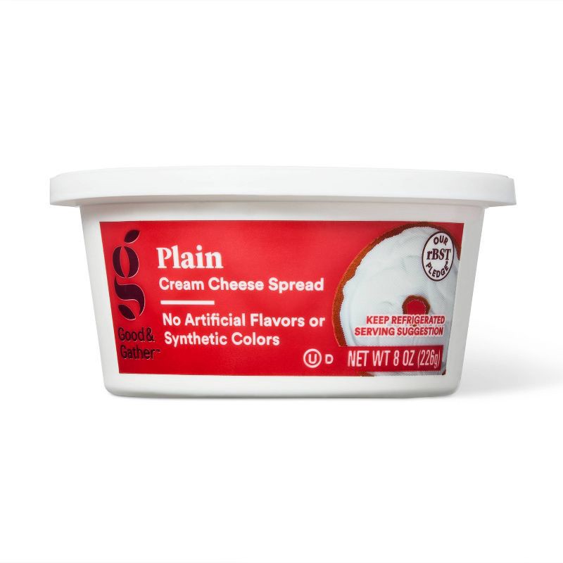 slide 1 of 6, Plain Cream Cheese Spread - 8oz - Good & Gather™, 8 oz