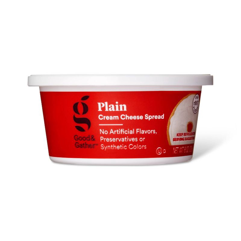 slide 1 of 3, Plain Cream Cheese Spread - 8oz - Good & Gather™, 8 oz