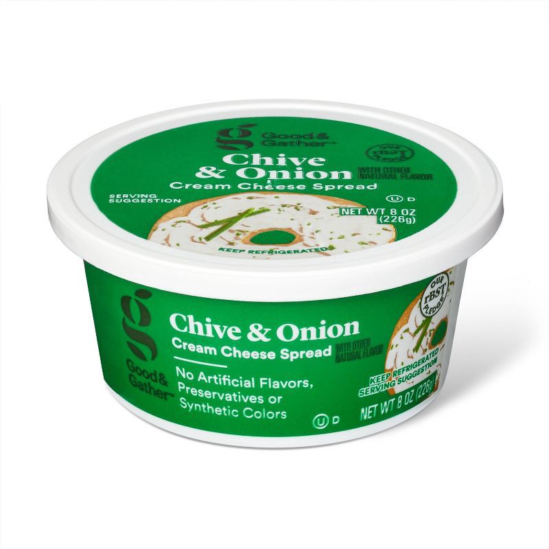 slide 2 of 3, Chive & Onion Cream Cheese Spread - 8oz - Good & Gather™, 8 oz