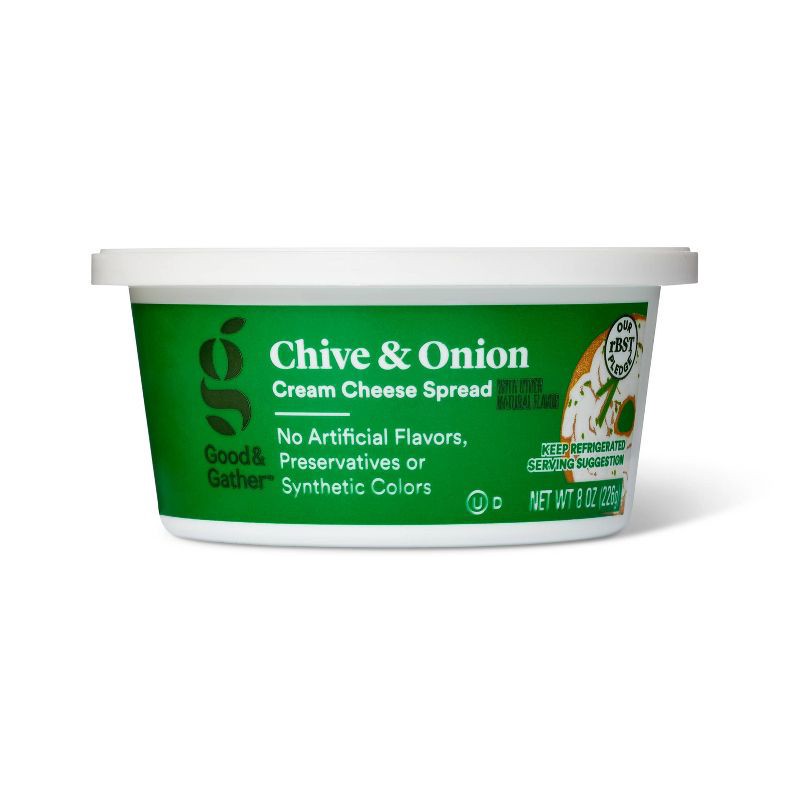 slide 1 of 3, Chive & Onion Cream Cheese Spread - 8oz - Good & Gather™, 8 oz